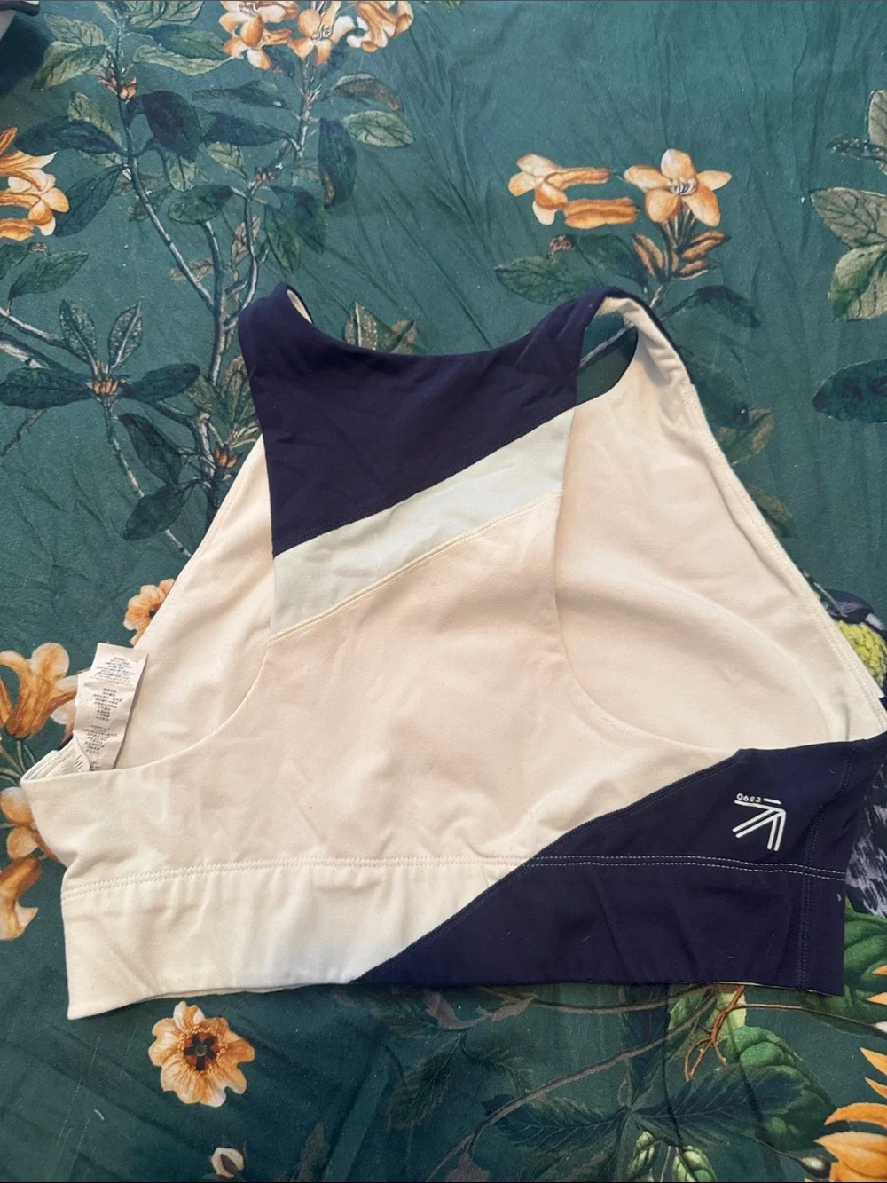 New balance x jcrew  Colorblock Athletic Crop Tank Top - Navy & Cream